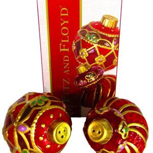 Fitz And Floyd 2017 Holiday Salt And Pepper Shakers Renaissance Christmas